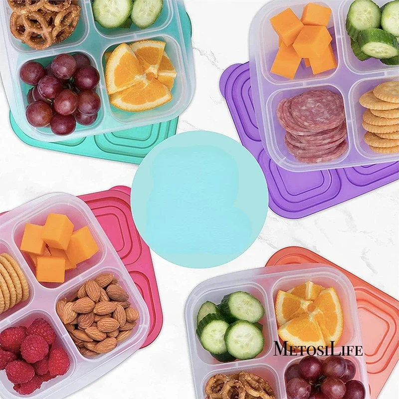 Food Prep Snacks - Caja de plástico para aperitivos Bento,