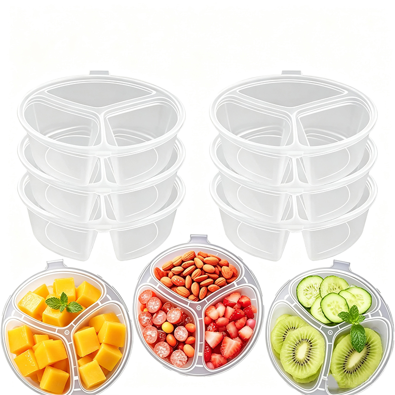 Food Prep Snacks - Caja de refrigerios de 3 compartimentos