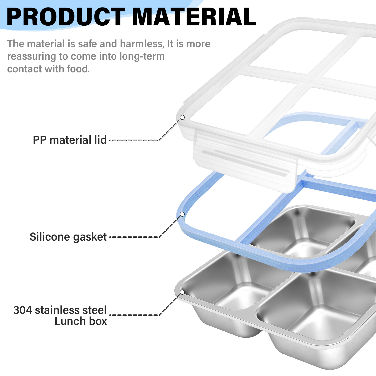 2 Recipientes de Acero Inoxida - Food Prep Snacks reseña y precio