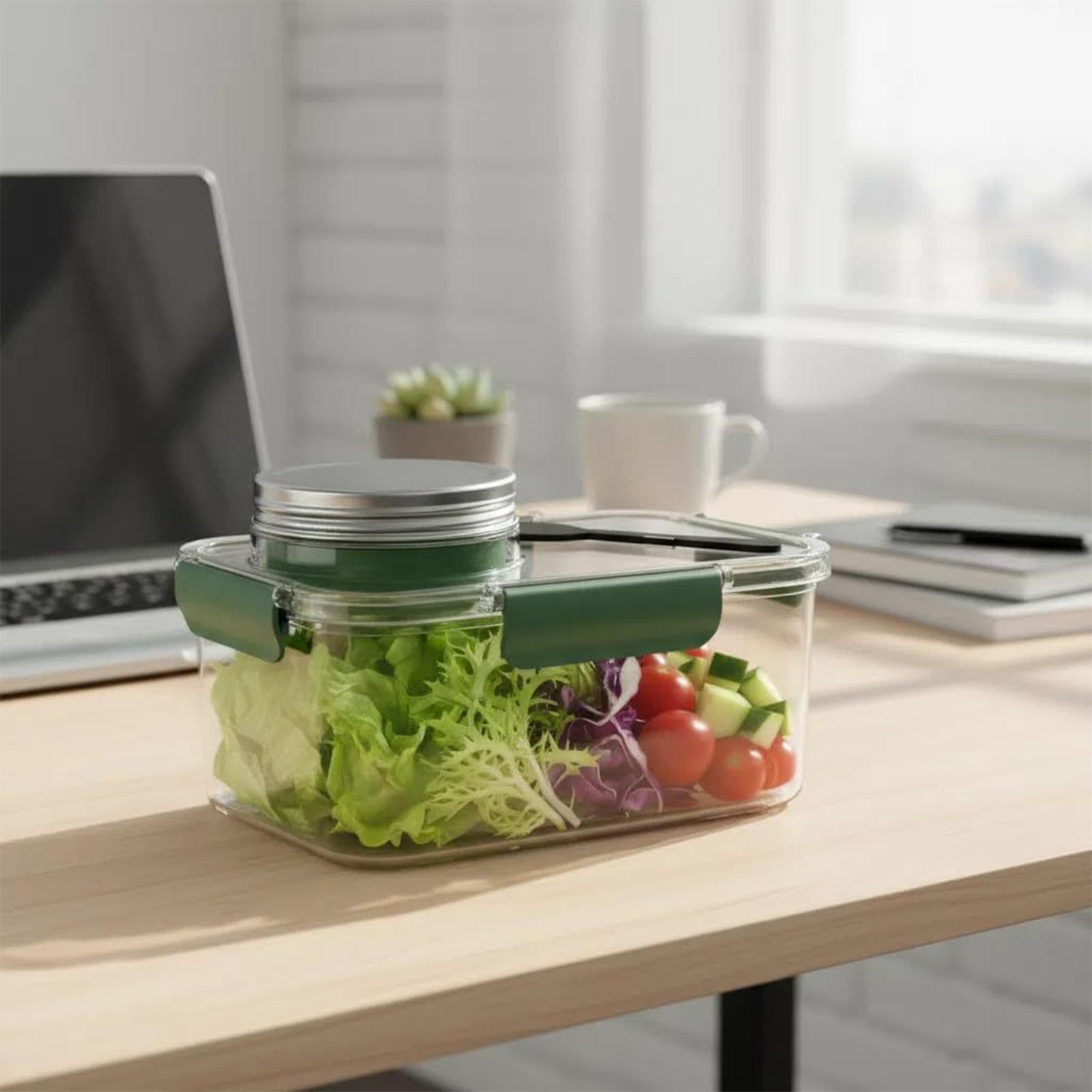 Contenedor para Ensaladas de 2 - Food Prep Snacks reseña y precio