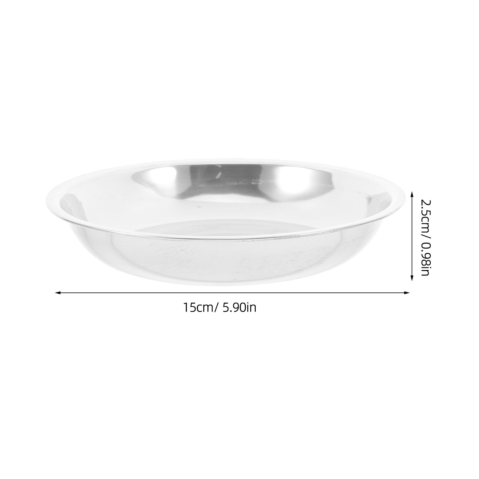 6 platos redondos de acero ino - Food Snacks For Party reseña y precio